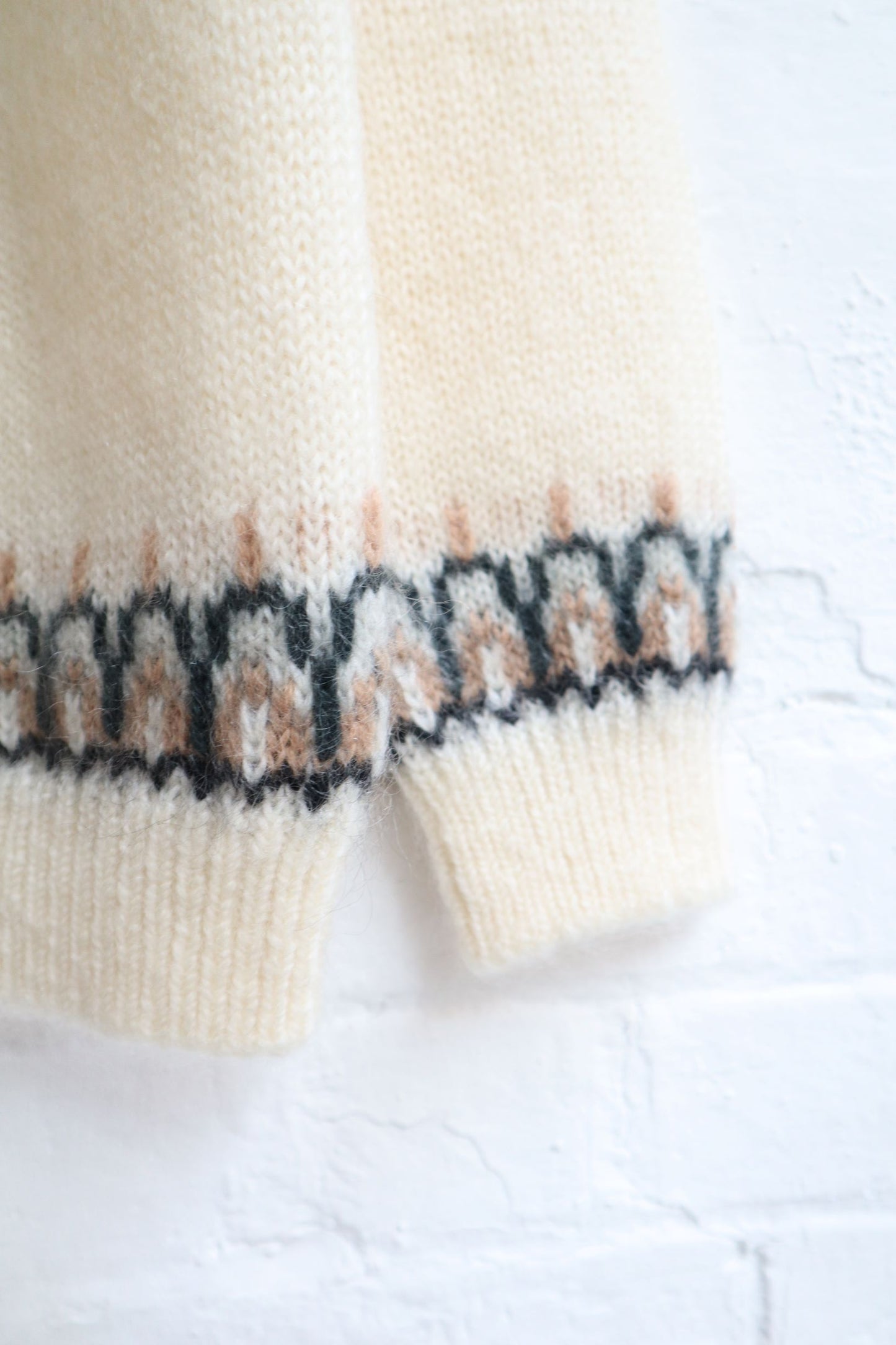 Yonetomi - Mohair Fairisle Jumper, White