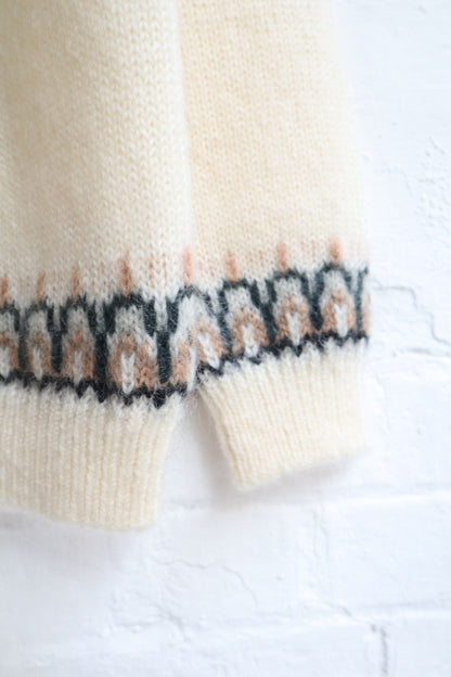 Yonetomi - Mohair Fairisle Jumper, White