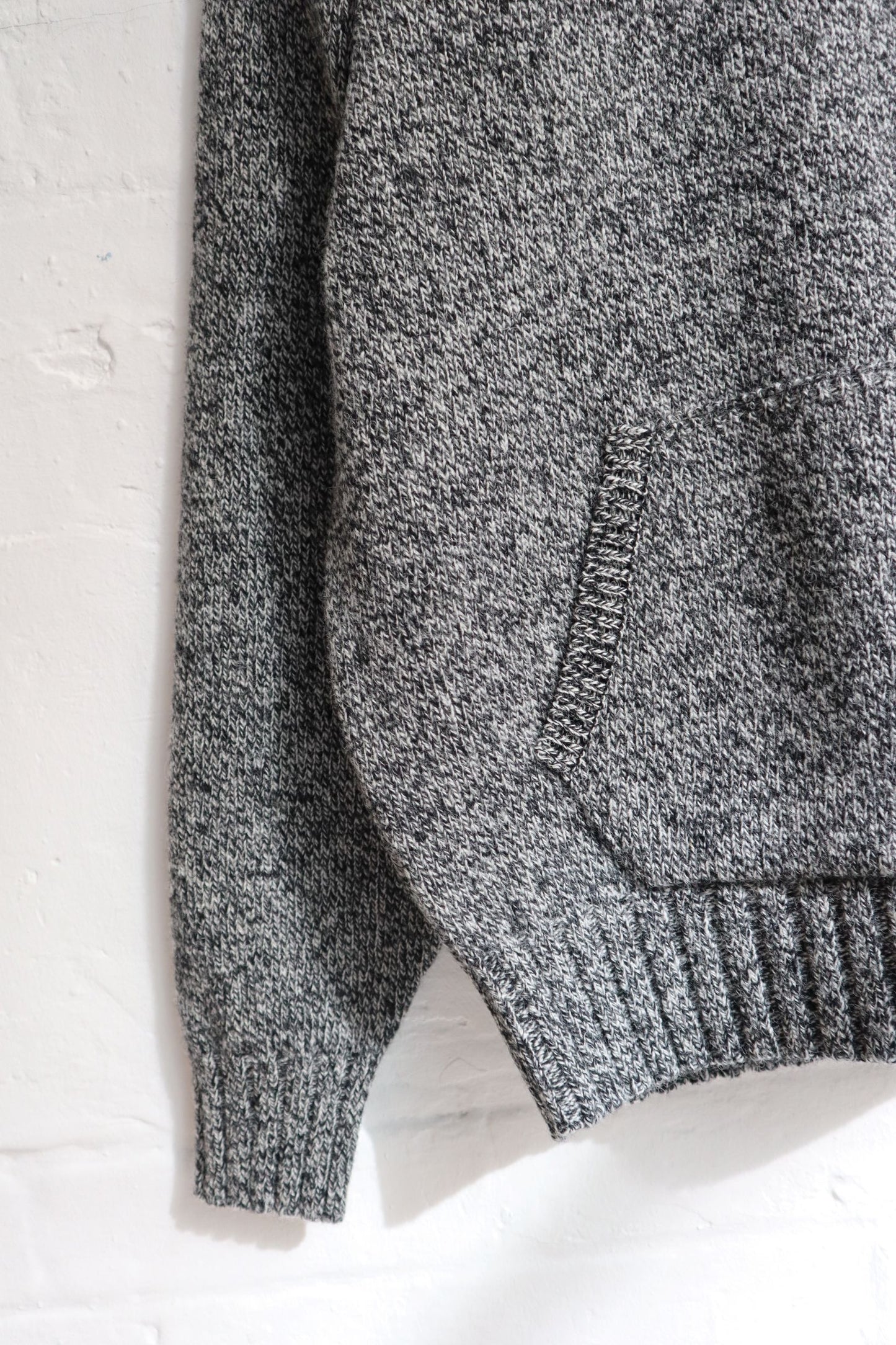 SUNNYSIDERS_FUJITO_Fujito - Shawl Collar Sweater, Mix Black_knitwear