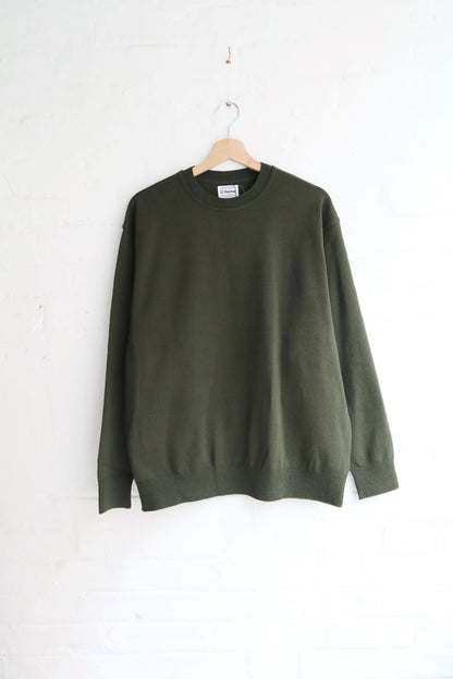 Yonetomi - Wave Cotton Knit Pullover, Khaki