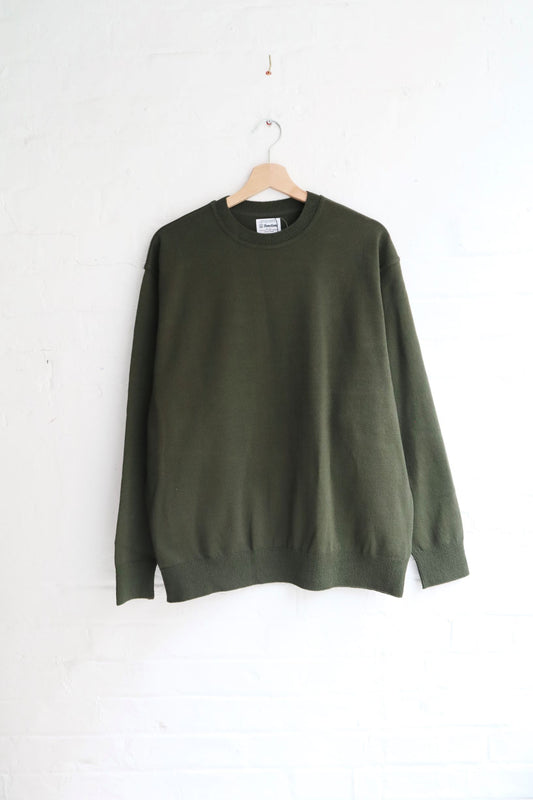 Yonetomi - Wave Cotton Knit Pullover, Khaki