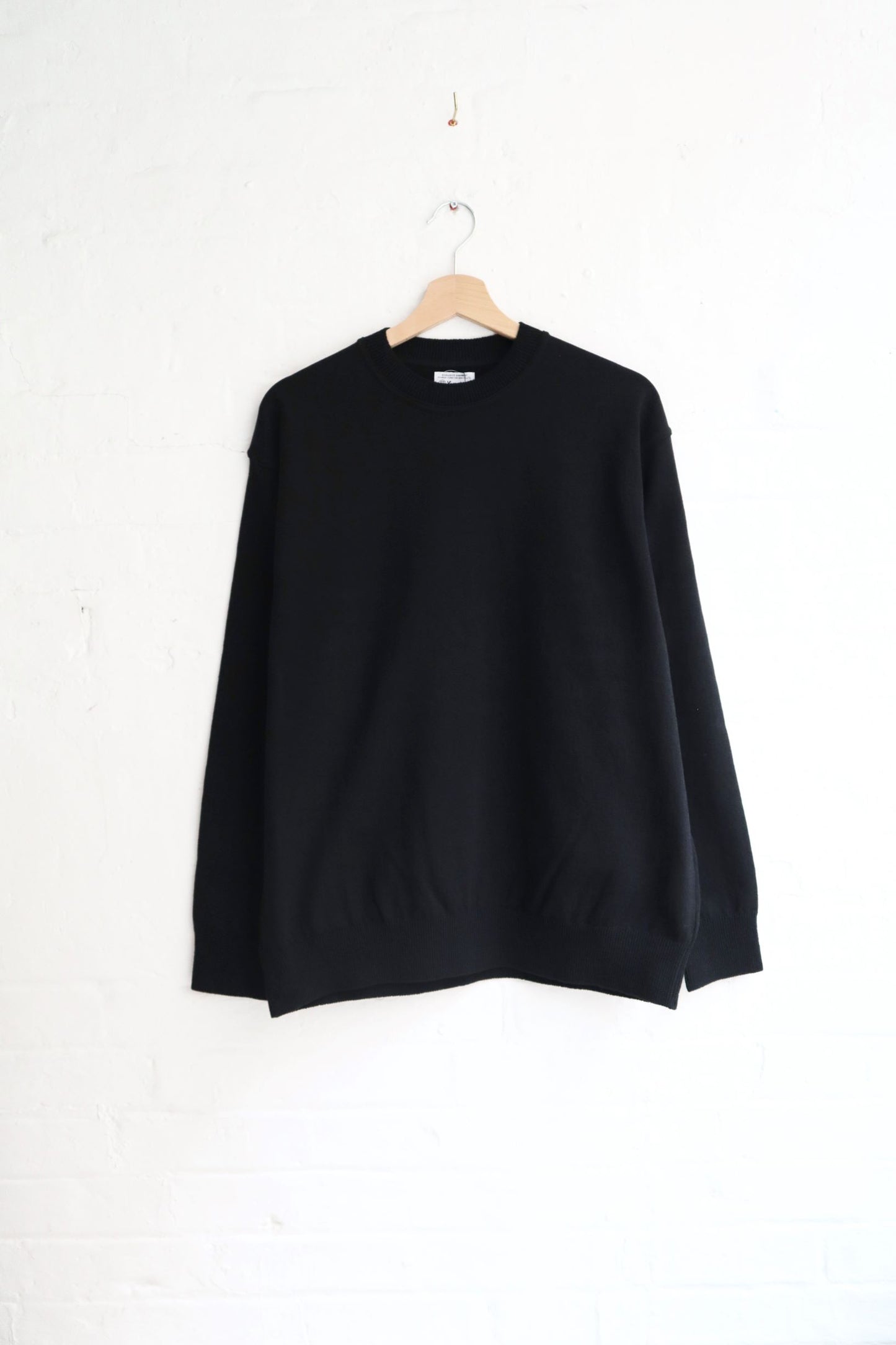 Yonetomi - Wave Cotton Knit Pullover, Black