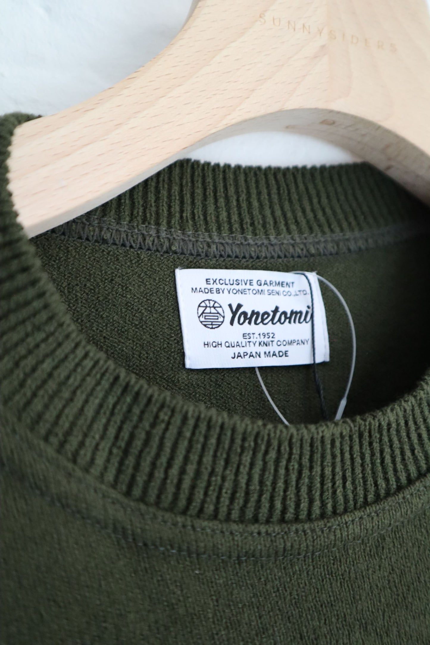 Yonetomi - Wave Cotton Knit Pullover, Khaki