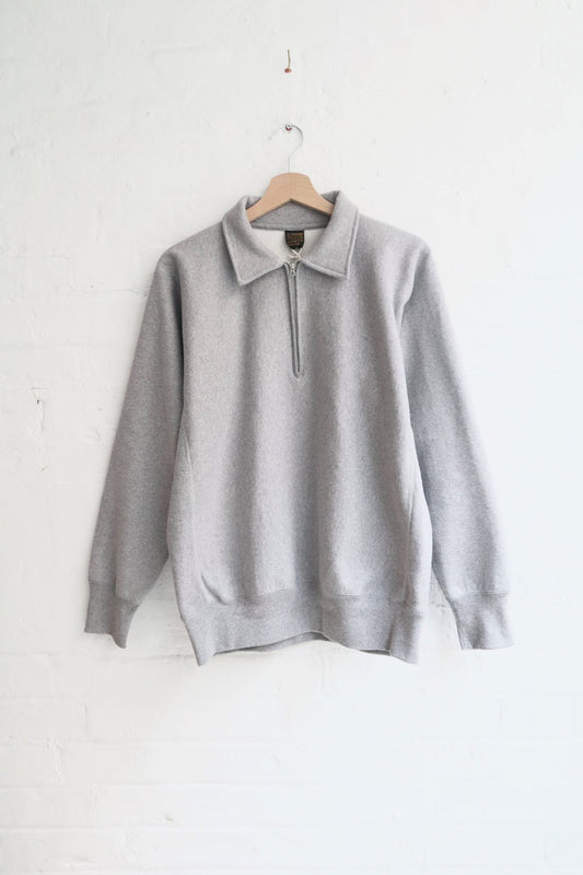 SUNNYSIDERS_*A VONTADE_*A Vontade - Half Zip Sweatshirt, Grey Marl_Sweats