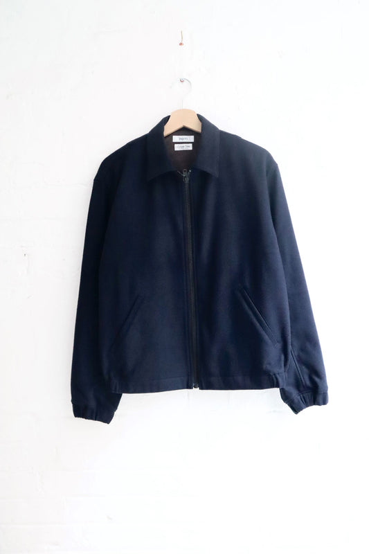 Fujito - Zip Wool Blouson, Dark Navy