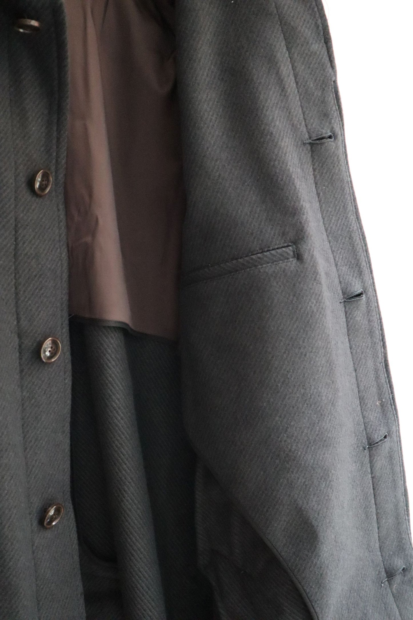 Fujito - Balmacaan Coat, Charcoal