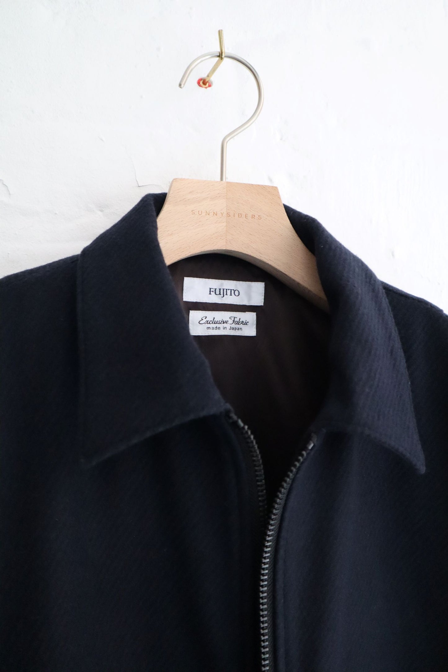 Fujito - Zip Wool Blouson, Dark Navy