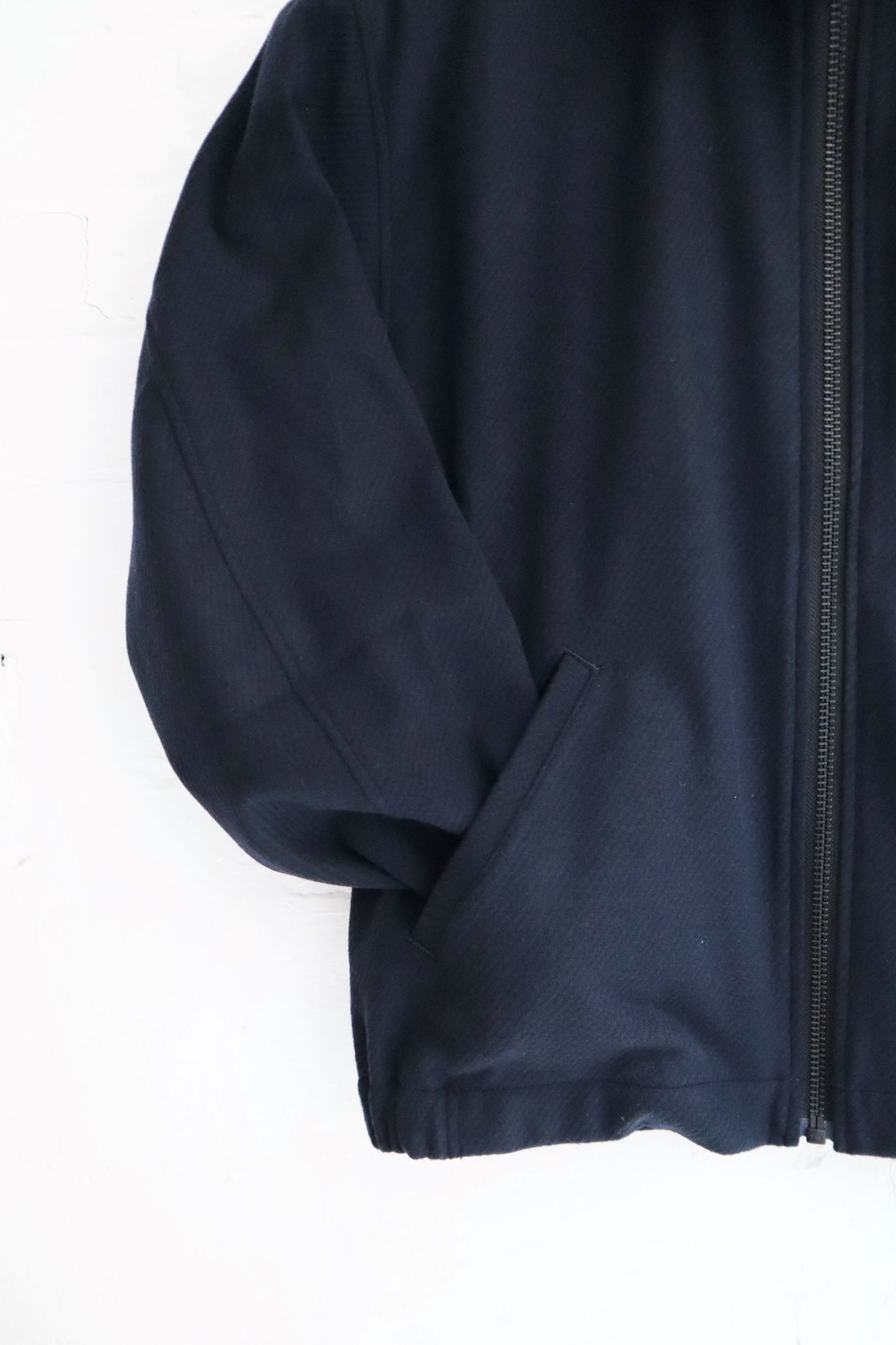 Fujito - Zip Wool Blouson, Dark Navy