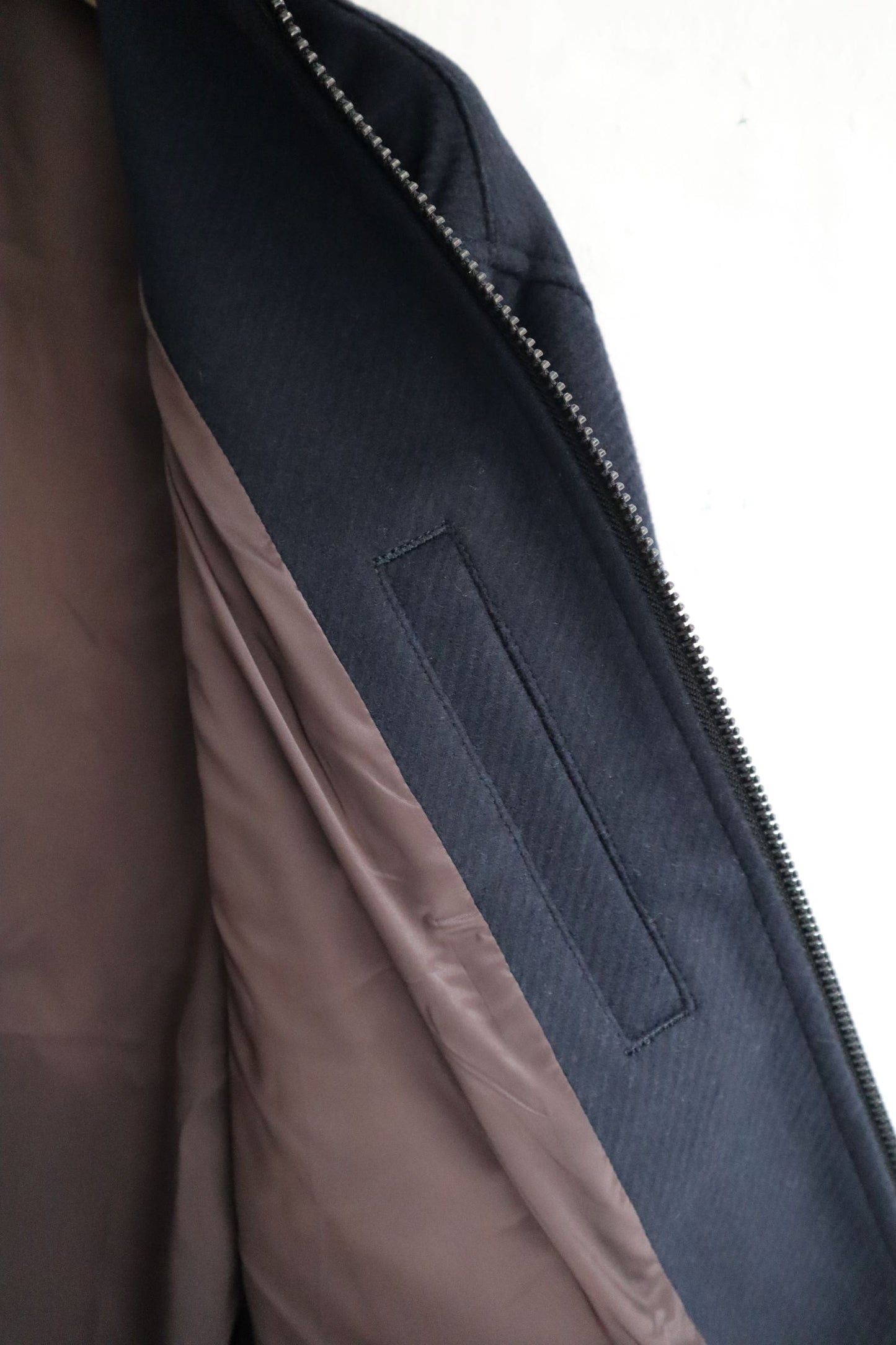 Fujito - Zip Wool Blouson, Dark Navy
