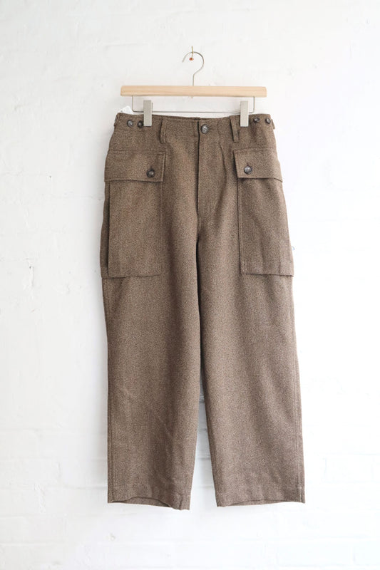 H. Unit - Tech-Tweed Trouser, Brown Herringbone