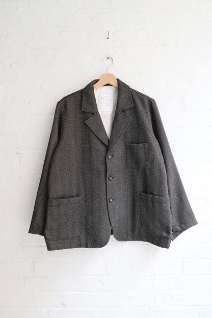 H. Unit - Tech-Tweed Jacket, Gray Herringbone