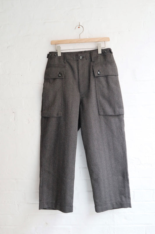 H. Unit - Tech Tweed Trouser, Gray Herringbone