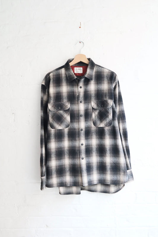 H. Unit - Flannel Shirt, Black Check