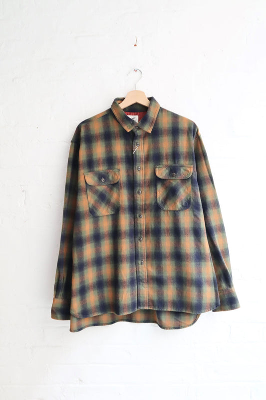 H. Unit - Flannel Shirt, Green Check