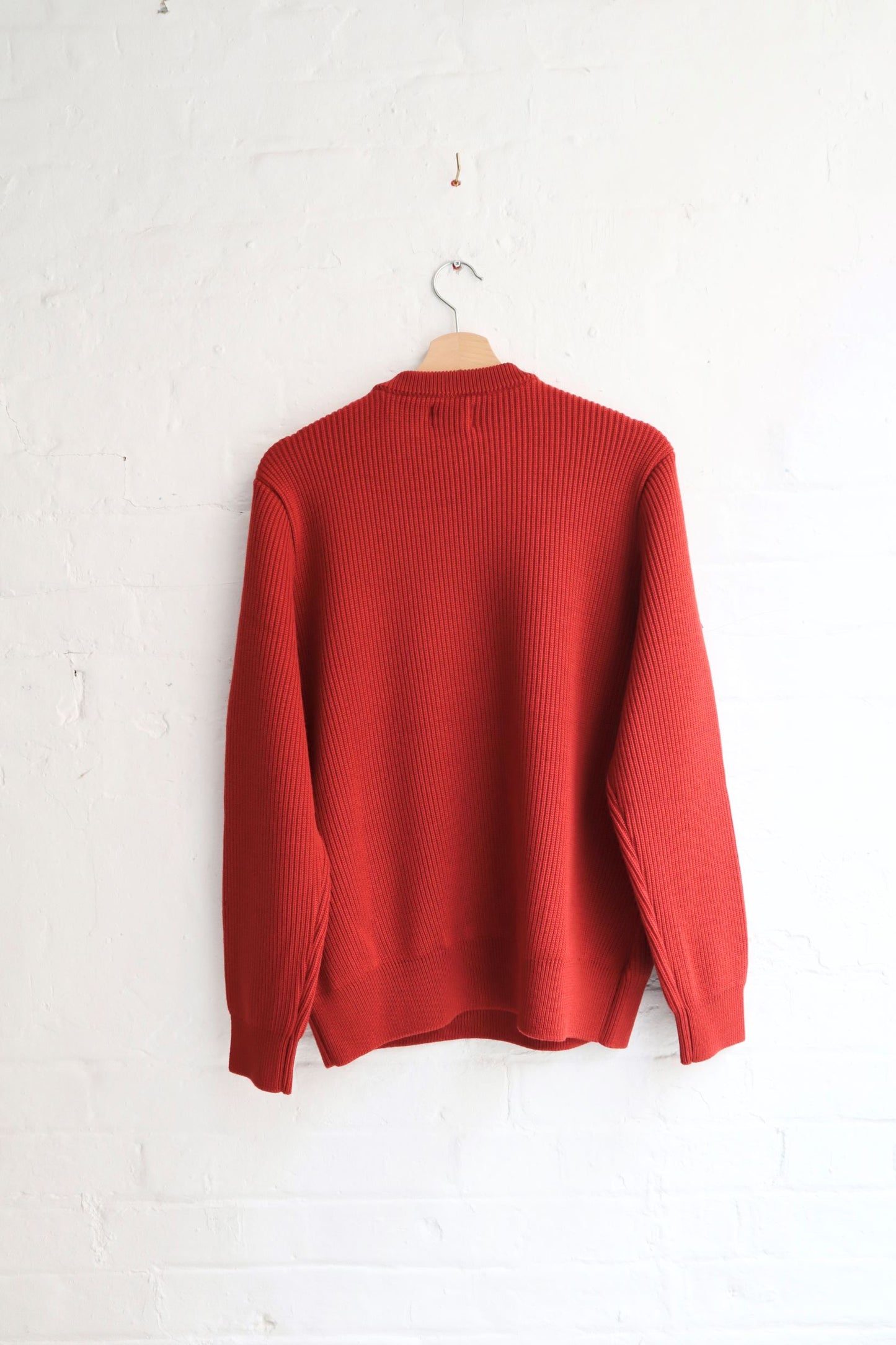 Yonetomi - Wool Rib Knit Pullover, Red