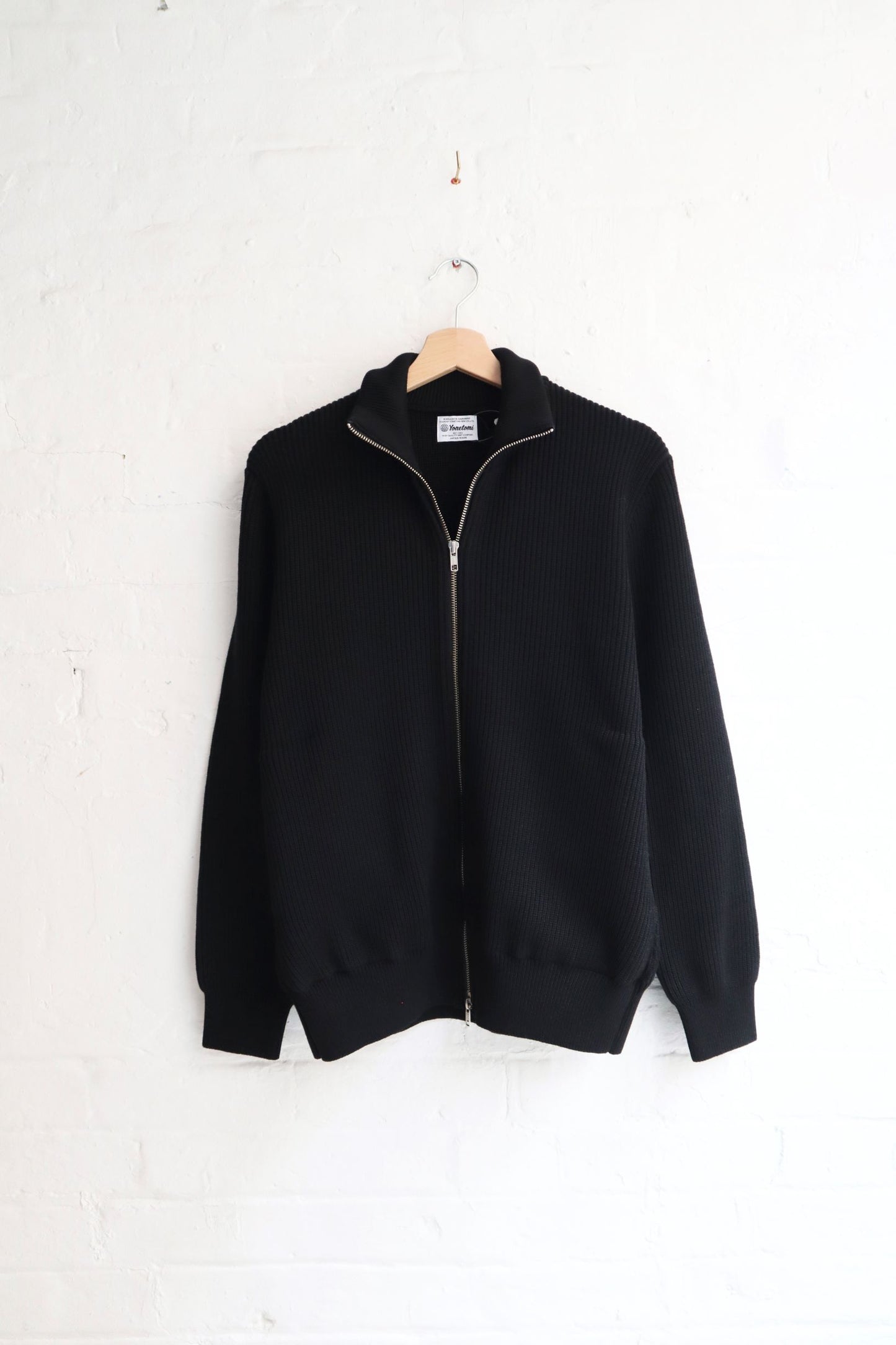 Yonetomi - Wool Rib Knit Blouson, Black