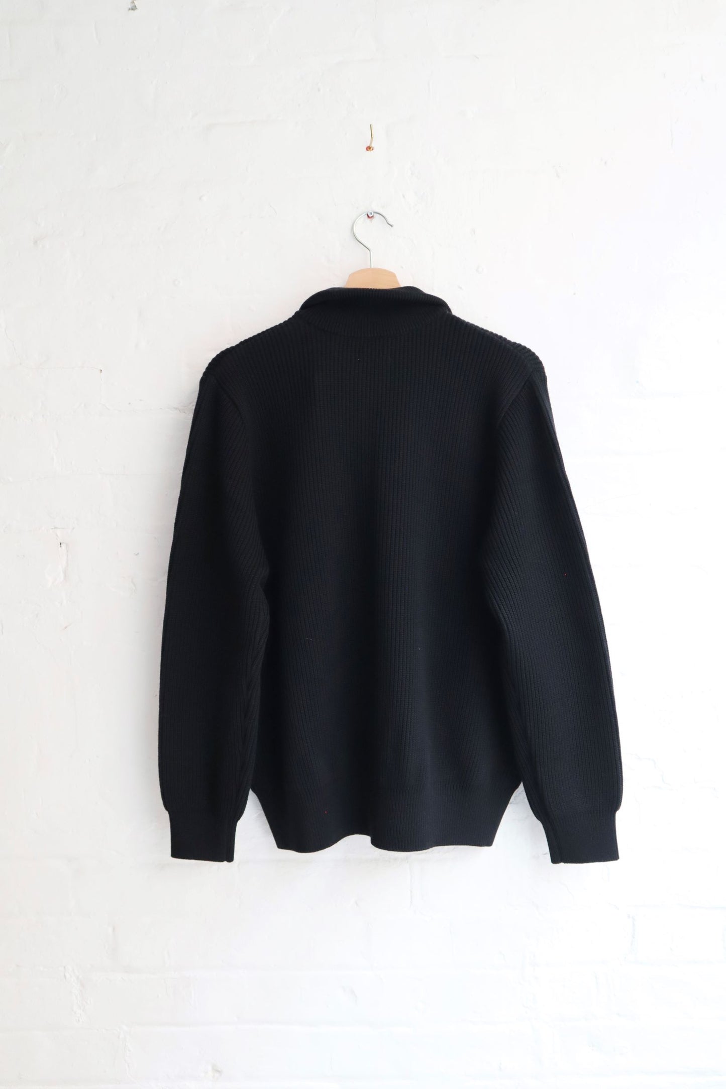 Yonetomi - Wool Rib Knit Blouson, Black