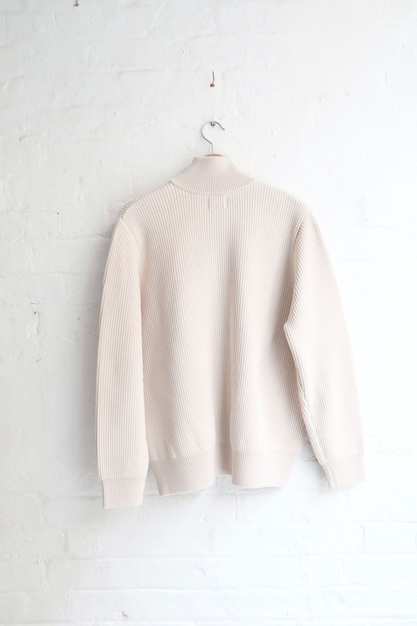 Yonetomi - Wool Rib Knit Blouson, Ecru