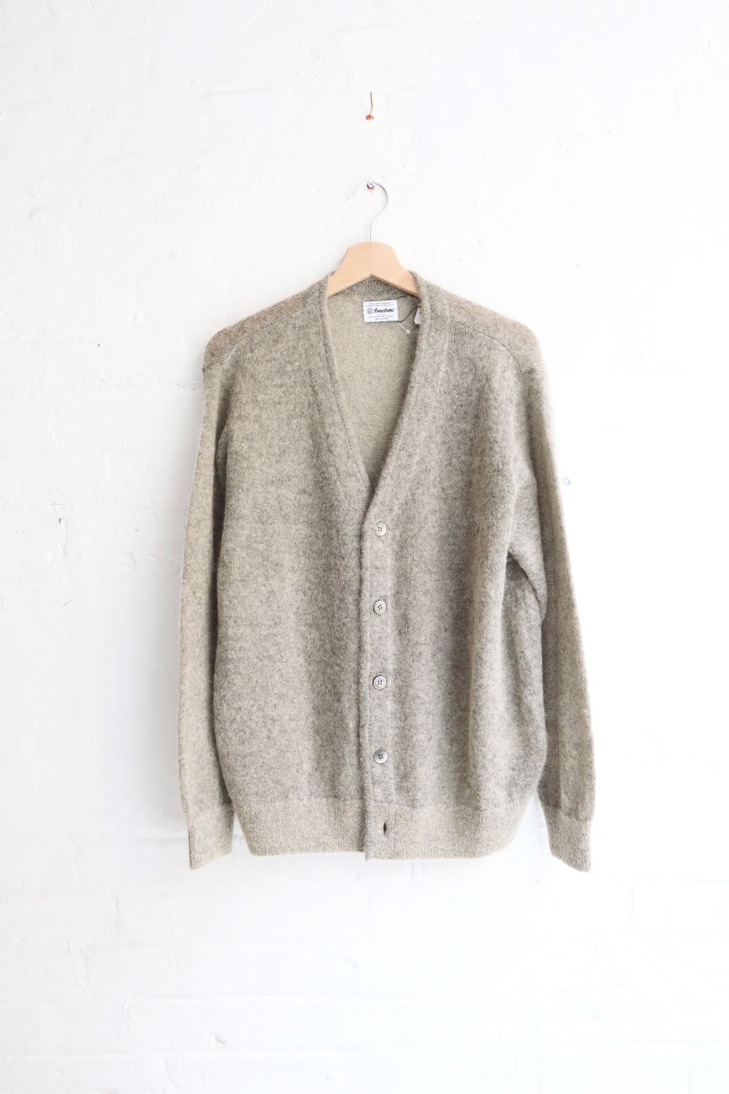 Yonetomi - Shaggy Mohair Cardigan, Beige