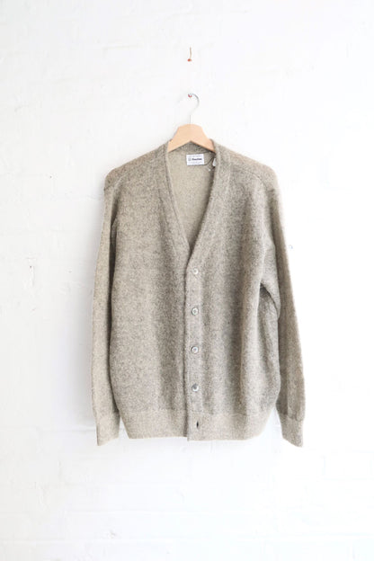 Yonetomi - Shaggy Mohair Cardigan, Beige