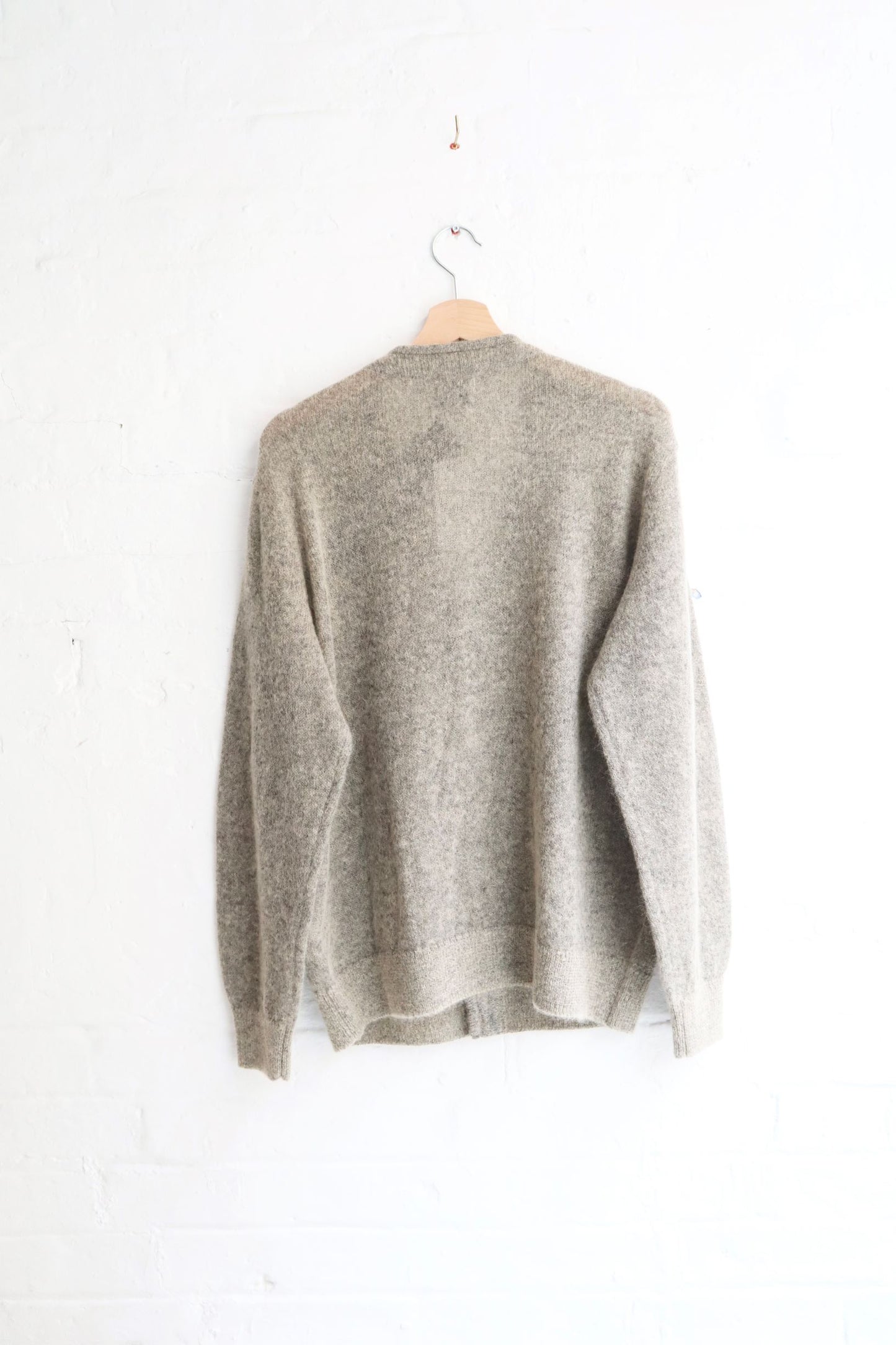 Yonetomi - Shaggy Mohair Cardigan, Beige