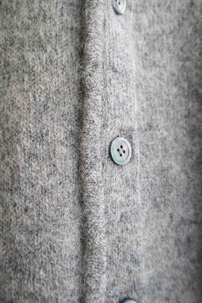 Yonetomi - Shaggy Mohair Cardigan, Beige