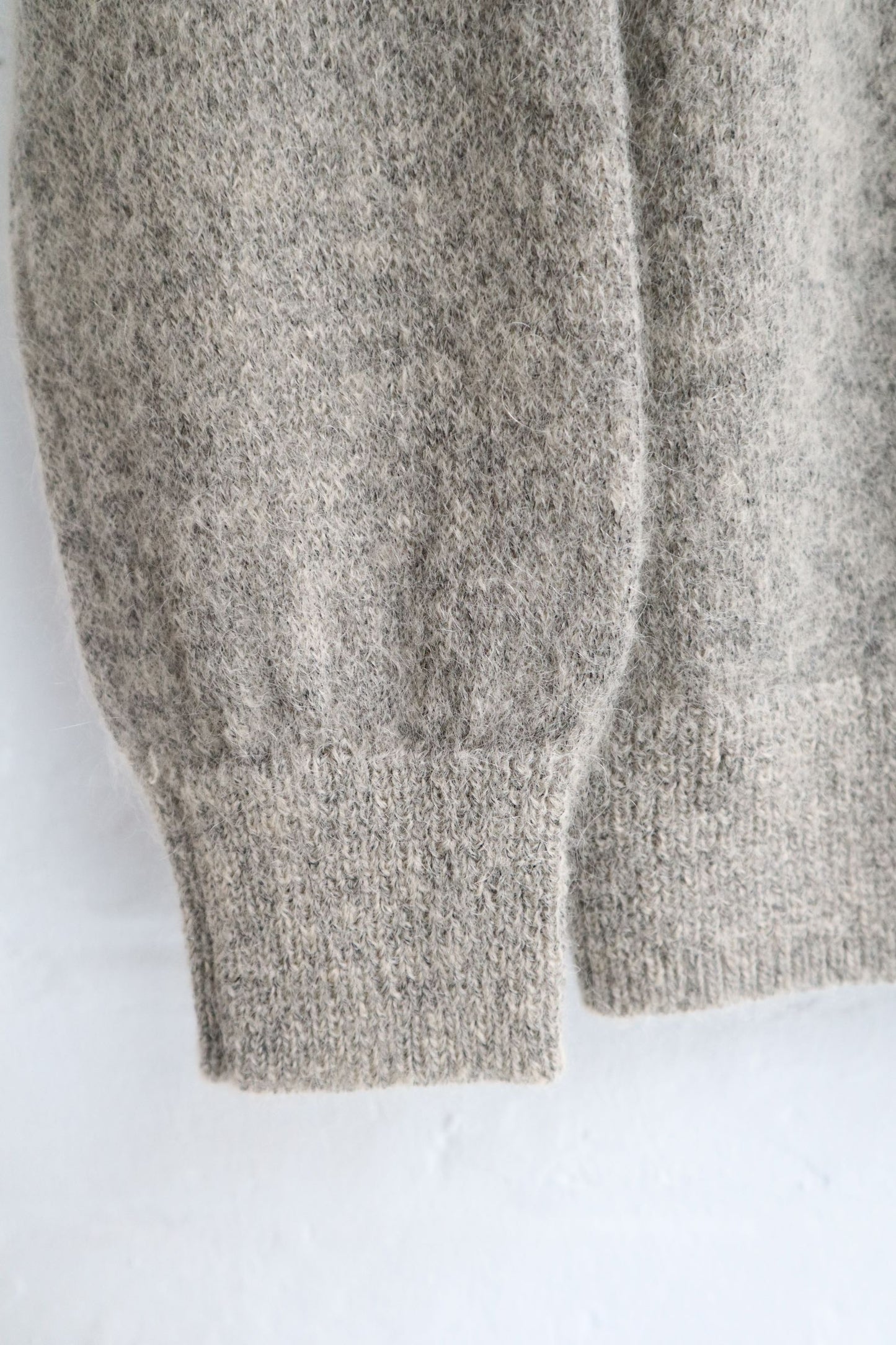 Yonetomi - Shaggy Mohair Cardigan, Beige