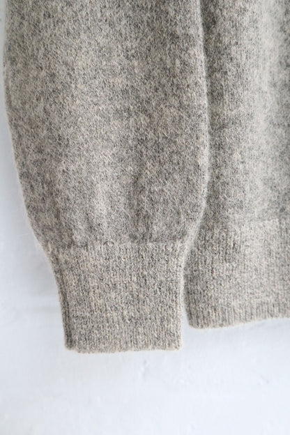 Yonetomi - Shaggy Mohair Cardigan, Beige