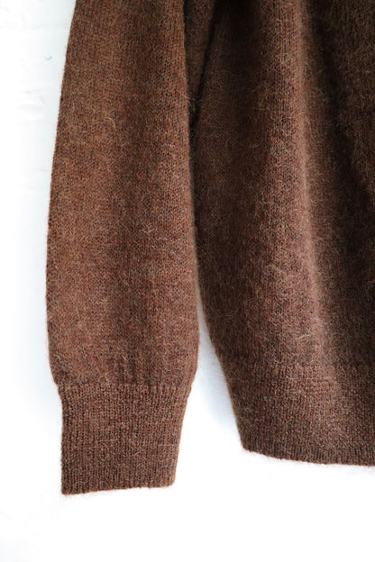 Yonetomi - Shaggy Mohair Cardigan, Brown