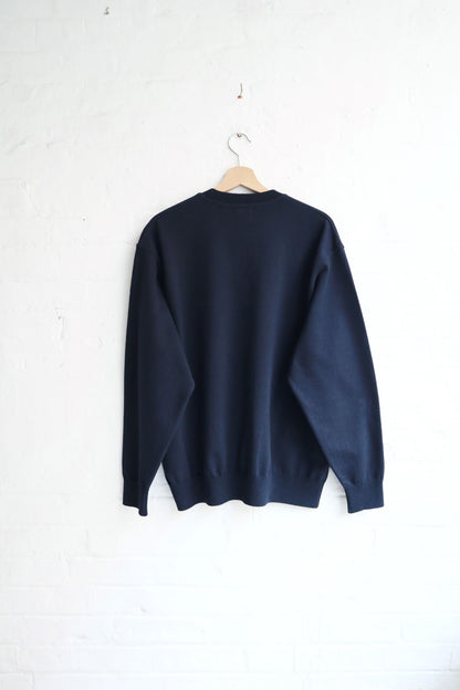Yonetomi - Wave Cotton Pullover, Navy