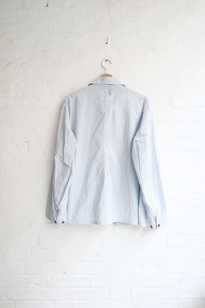 H.Unit - Coverall Shirt Jacket, Blue Stripe