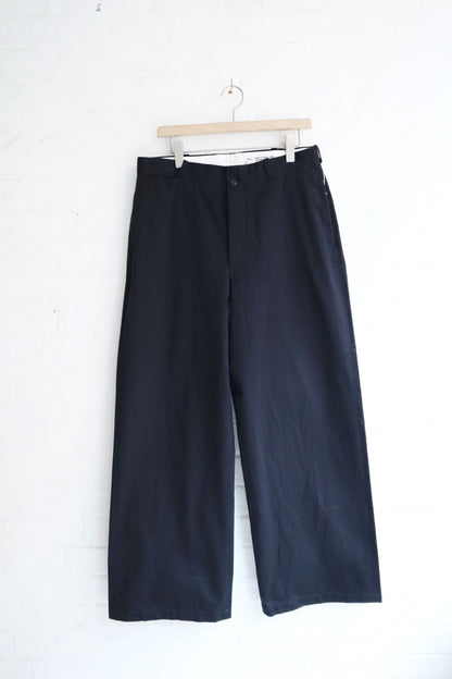 Yaeca - Wide Chino Trousers, Navy