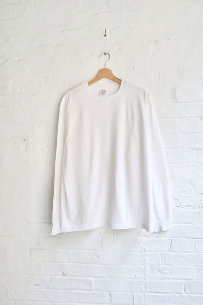 SUNNYSIDERS_YONETOMI_Yonetomi - 'New Basic' Long Sleeve T-Shirt, White_T-Shirts