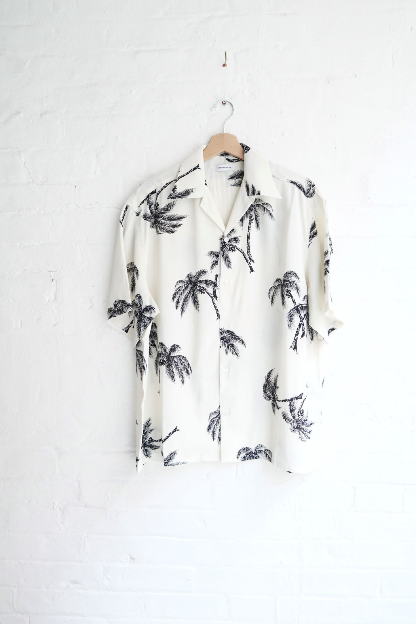 Sunnysiders - Open Collar Shirt, Pearl White