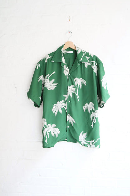SUNNYSIDERS_SUNNYSIDERS_Sunnysiders - Open Collar Shirt, Emerald Green_Shirts