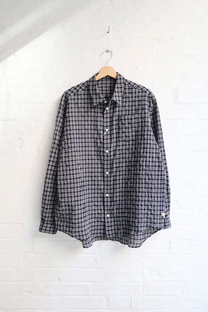 SUNNYSIDERS_Master & Co._Master & Co. - Shirring Shirt, Black Check_Shirts