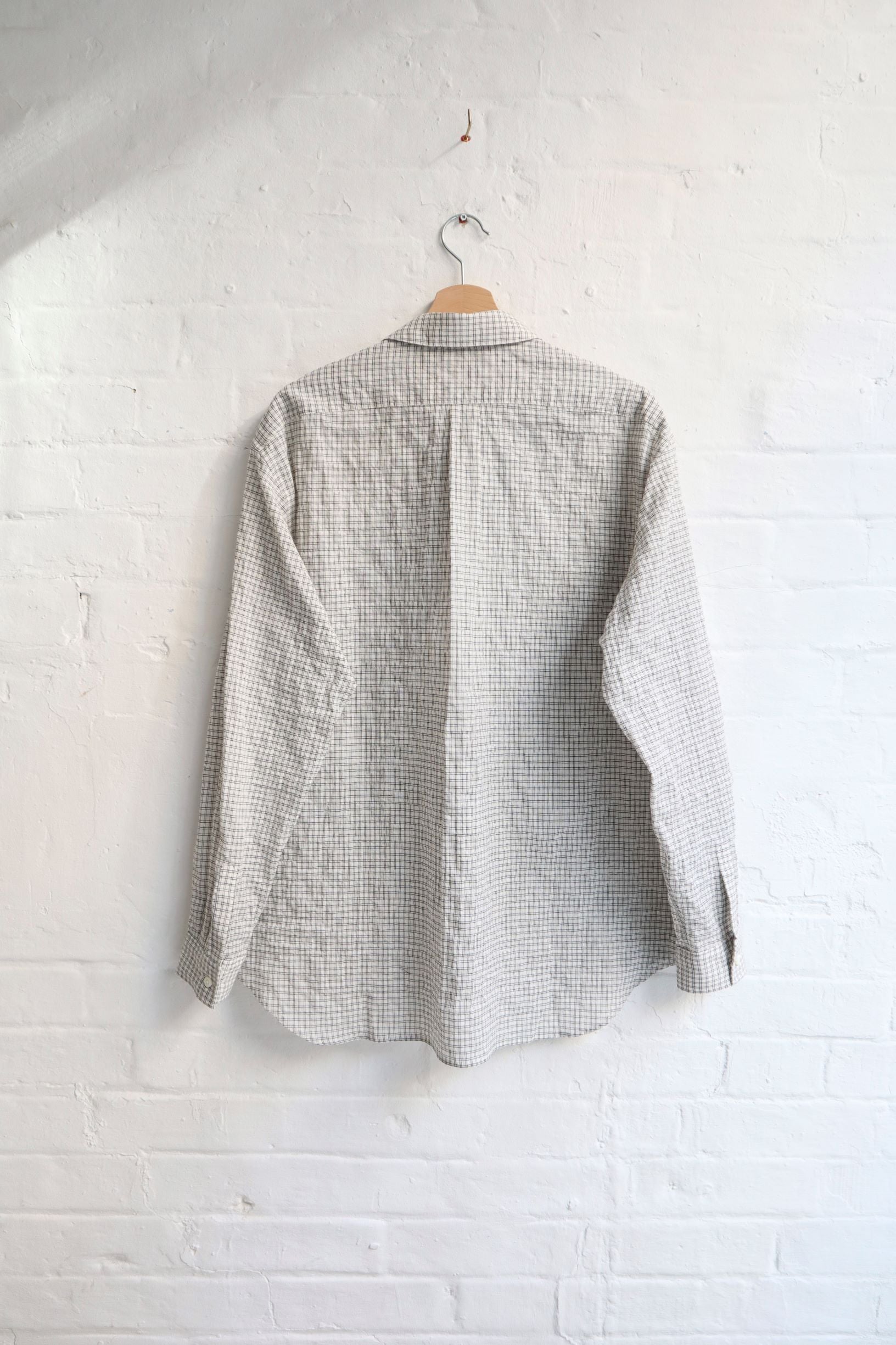 SUNNYSIDERS_Master & Co._Master & Co. - Shirring Shirt, White Check_Shirts