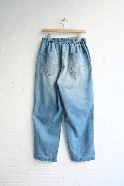 H.Unit - Easy Pants, Washed Denim