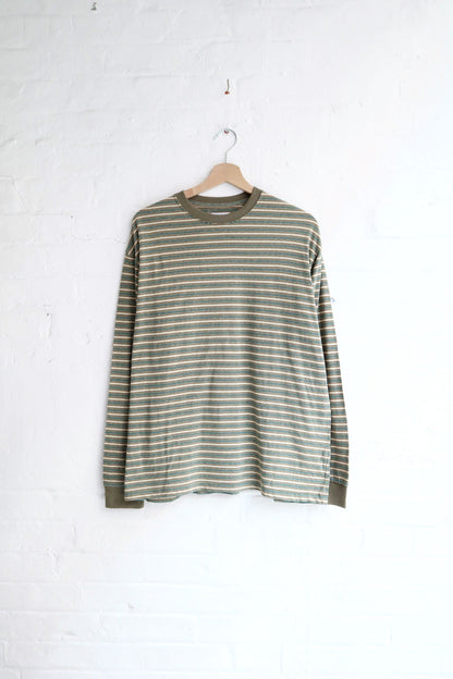 Sunnysiders - Multi Border Long Sleeve T-Shirt, Green