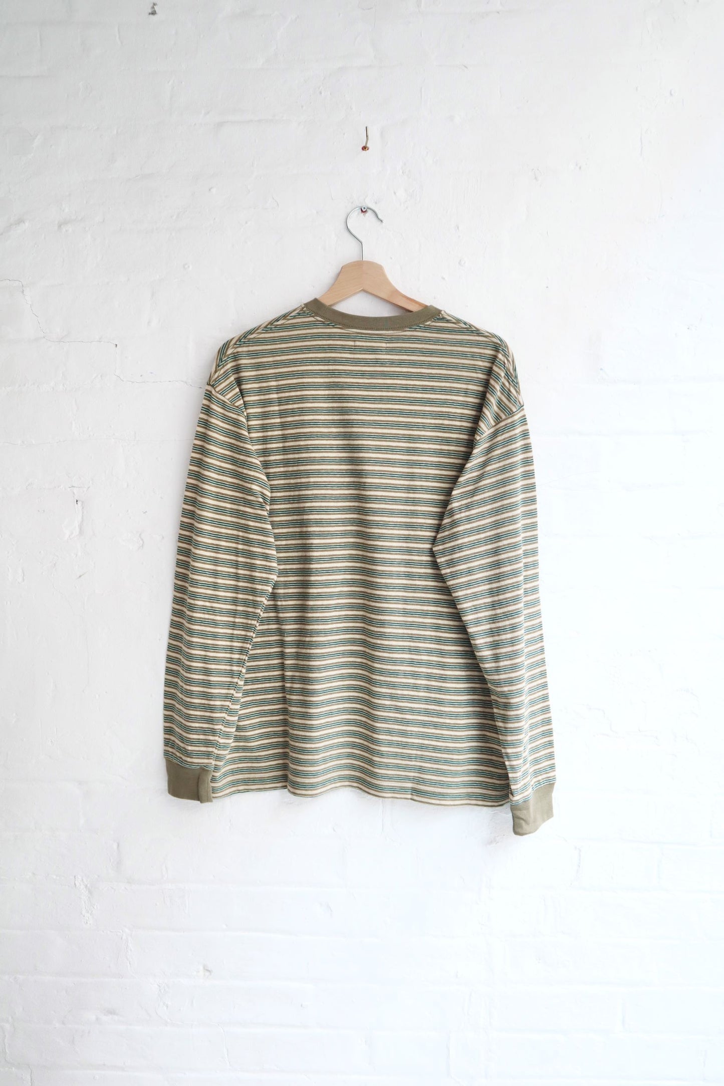 Sunnysiders - Multi Border Long Sleeve T-Shirt, Green