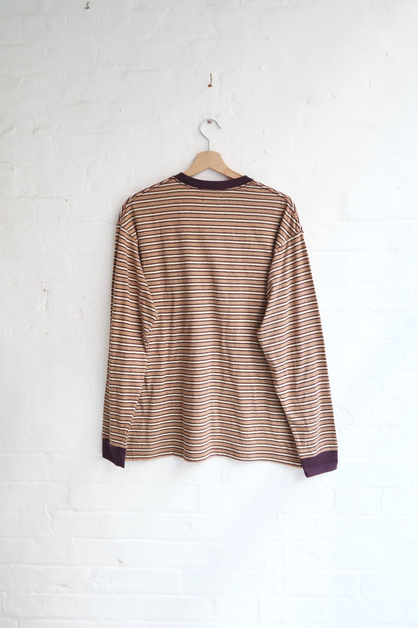 Sunnysiders - Multi Border Long Sleeve T-Shirt, Brown