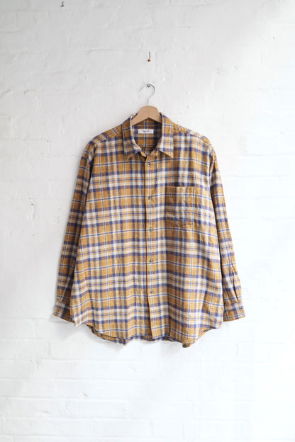 SUNNYSIDERS_FUJITO_Fujito - Big Sleeve Shirt, Orange Check_Shirts