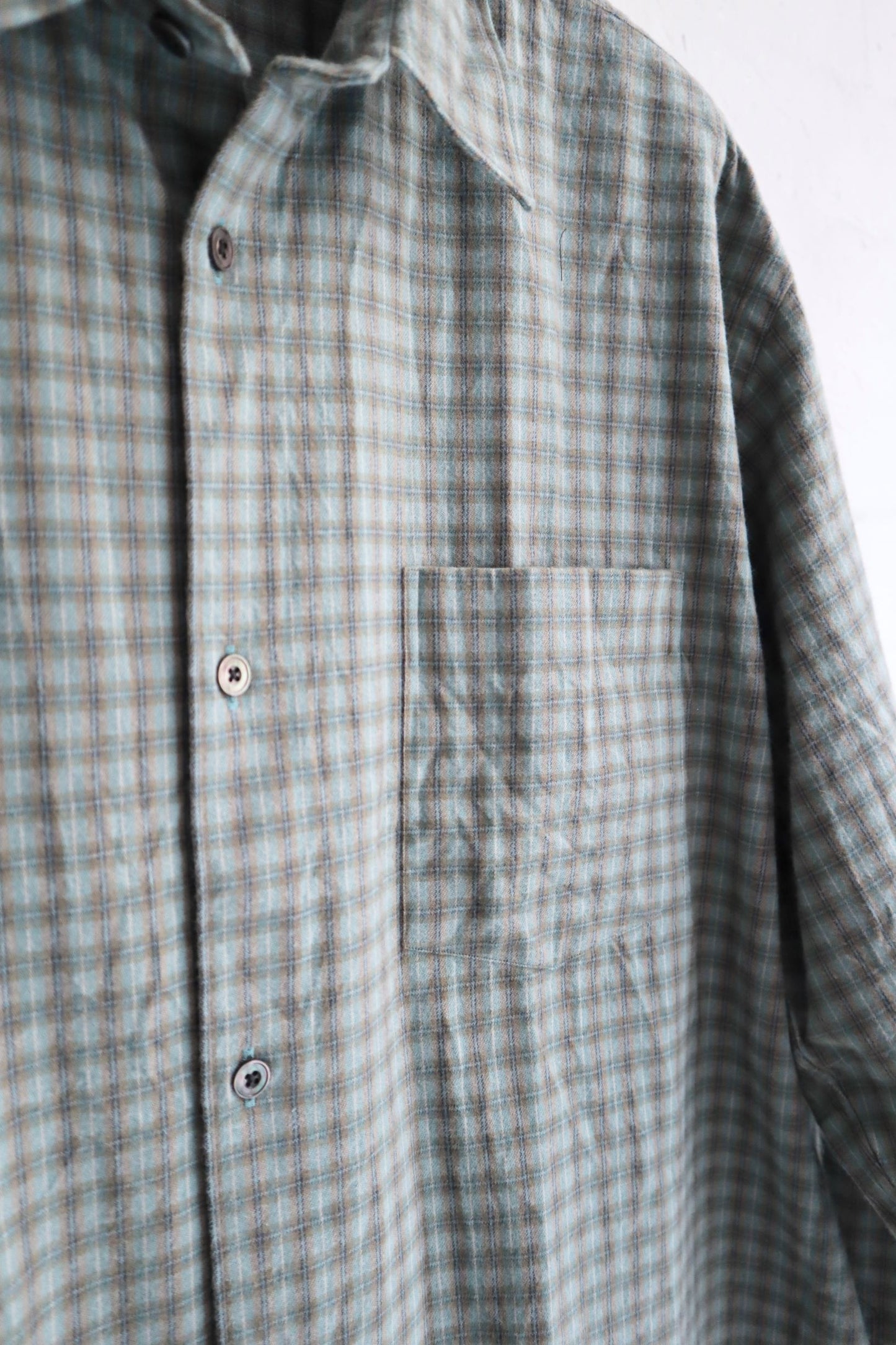 Fujito - Big Sleeve Shirt, Green Check