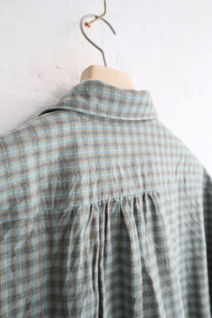 Fujito - Big Sleeve Shirt, Green Check