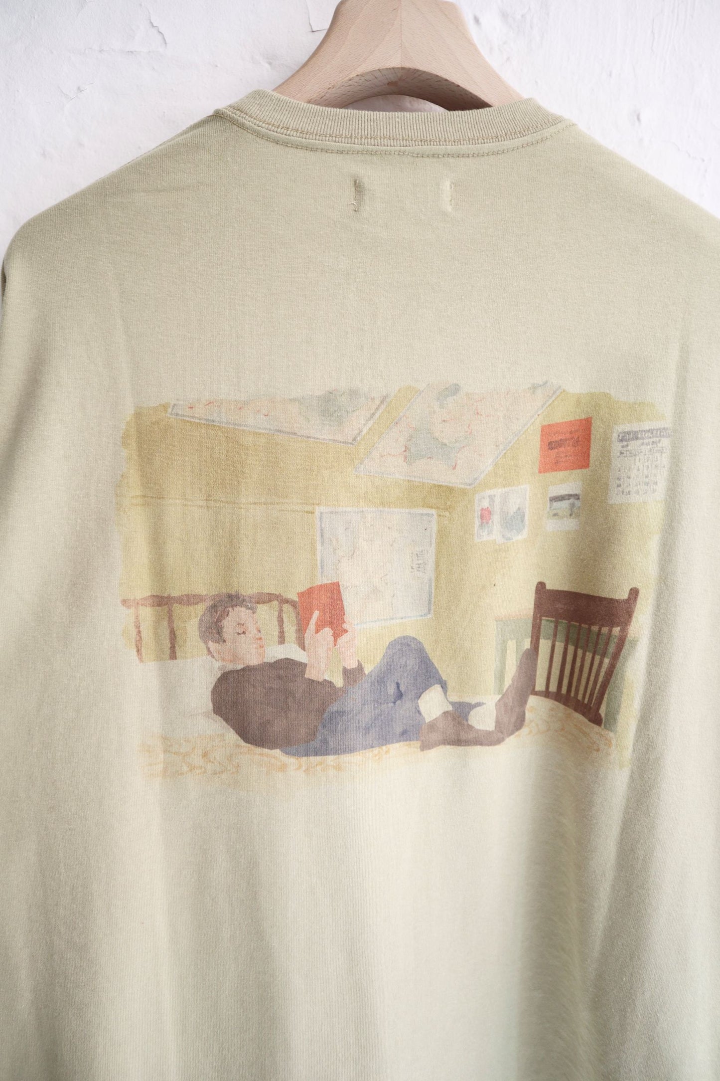 Sunnysiders - Jayden Long Sleeve T-Shirt (Back Print), Moss Green