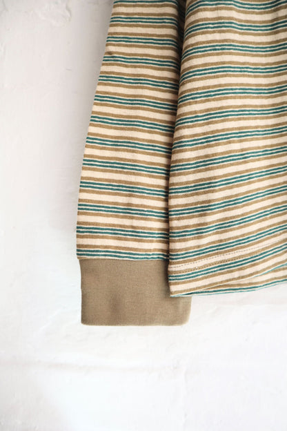 Sunnysiders - Multi Border Long Sleeve T-Shirt, Green