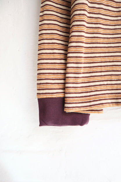 Sunnysiders - Multi Border Long Sleeve T-Shirt, Brown