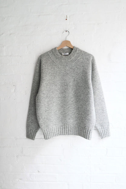 Fujito - Crew Neck Sweater, Light Grey