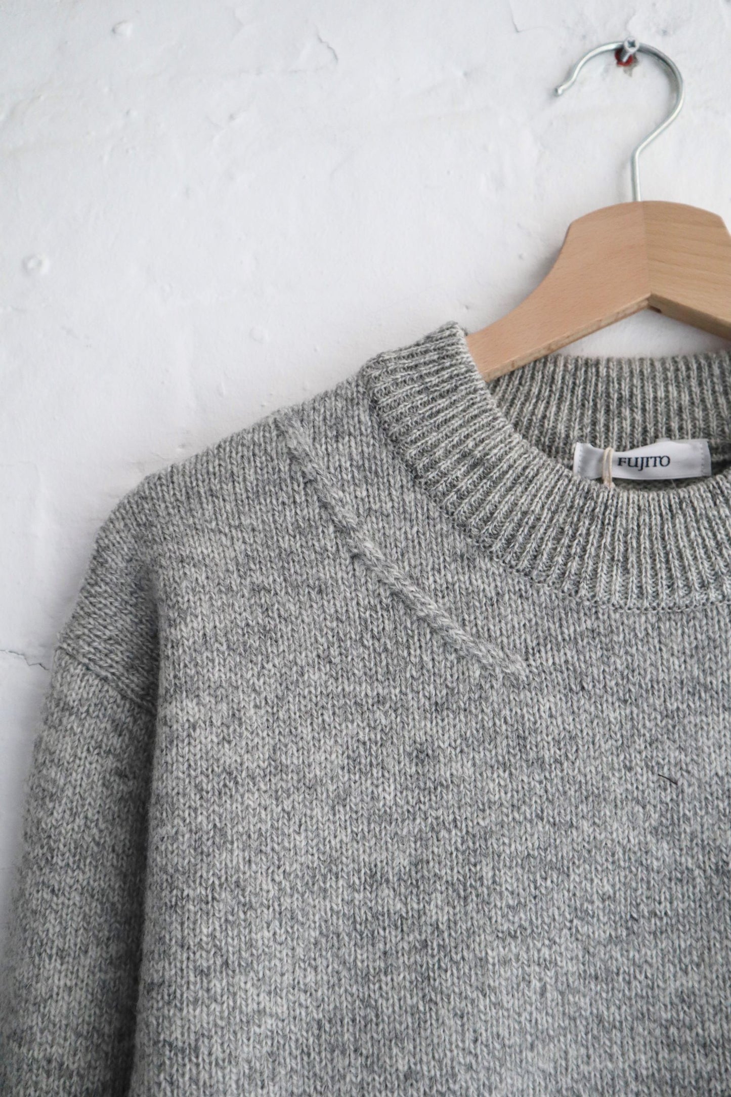 Fujito - Crew Neck Sweater, Light Grey