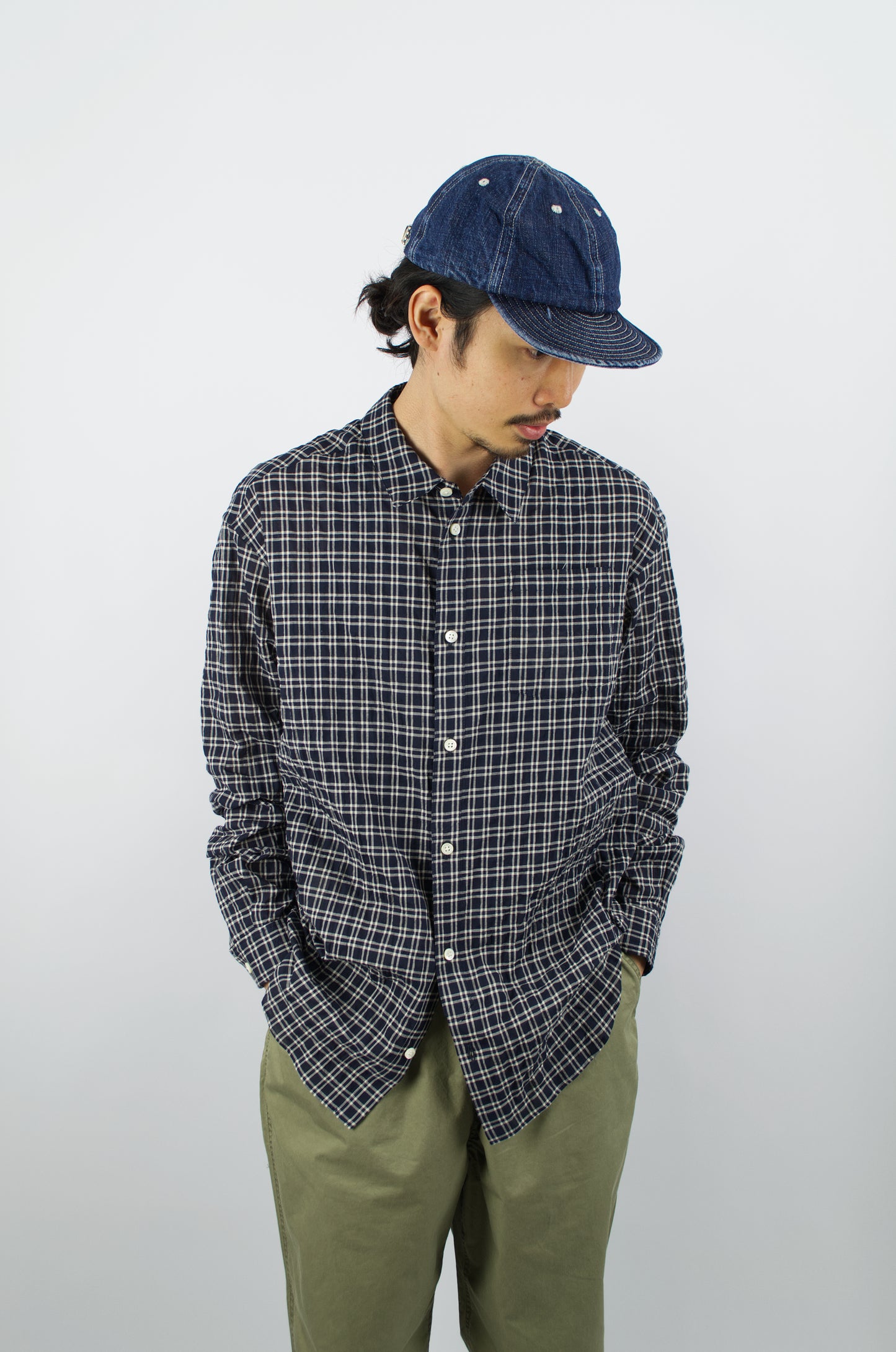 SUNNYSIDERS_Master & Co._Master & Co. - Shirring Shirt, Black Check_Shirts